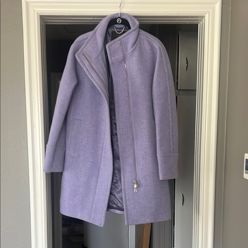 J. Crew Purple Pea Coat Stadium Cloth by Nello Gori